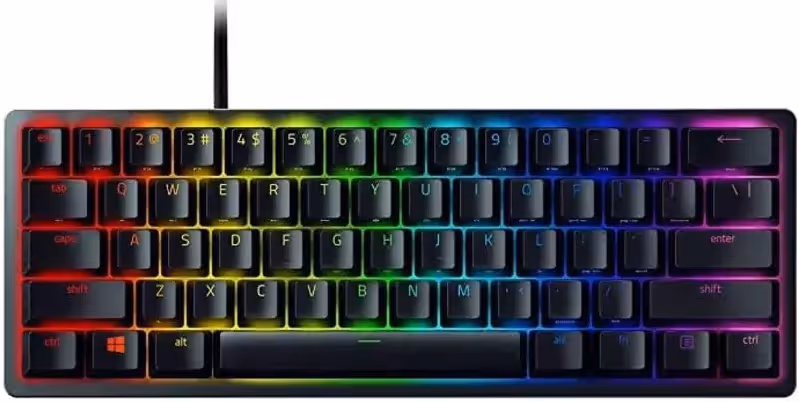 Razer Huntsman Mini Switch optique sonore Violet RGB - vue 1
