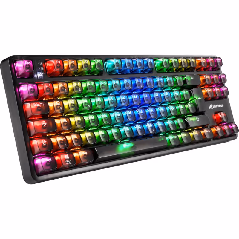 Sharkoon Crystal Shark RGB Noir - vue 1
