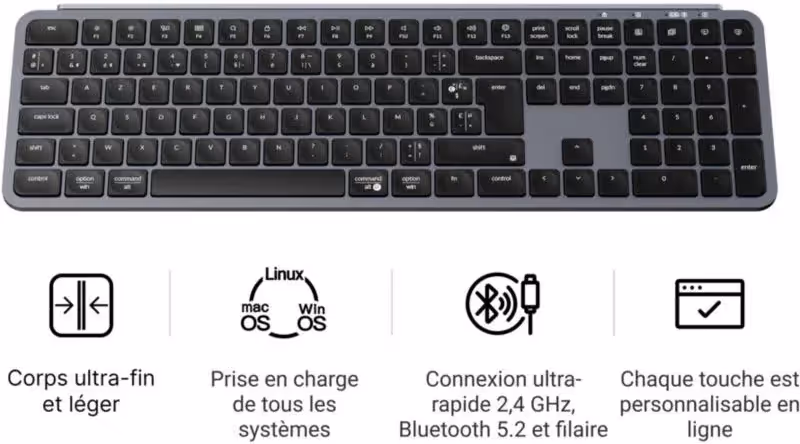Keychron B6 Pro Gris - vue 1