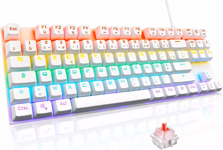 The G-Lab Keyz Mercury TKL Blanc - vue 1