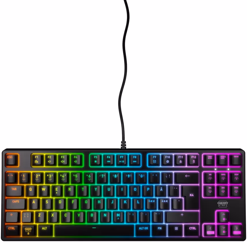 CHERRY XTRFY K4V2 RGB TKL Noir - vue 1