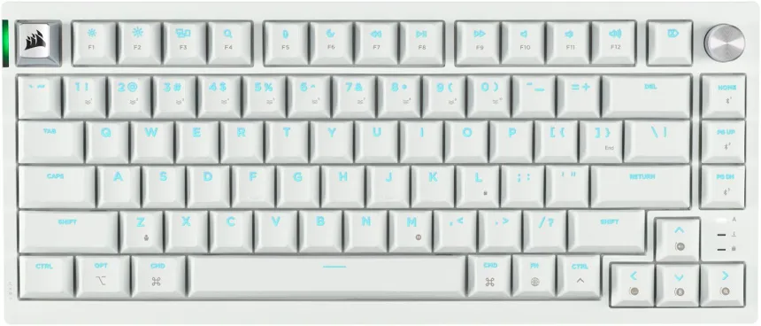 Corsair K65 Plus Wireless Blanc - vue 3