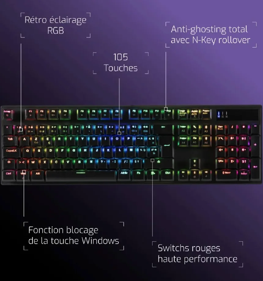 Onlan CA-290 Lowprofile Noir - vue 3