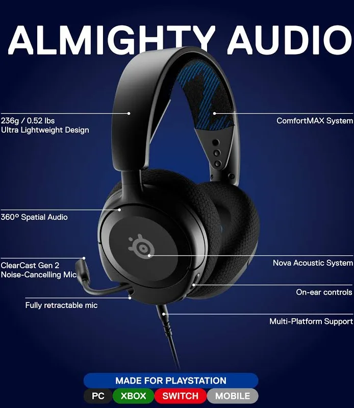 SteelSeries Arctis Nova 1P Noir - vue 4