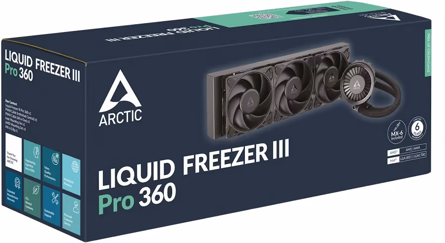 Arctic Liquid Freezer III Pro 360mm Noir - vue 4