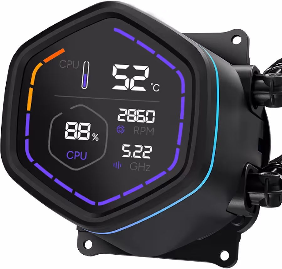 Cooler Master MasterLiquid Core Nex Digital 360 ARGB Noir - vue 3