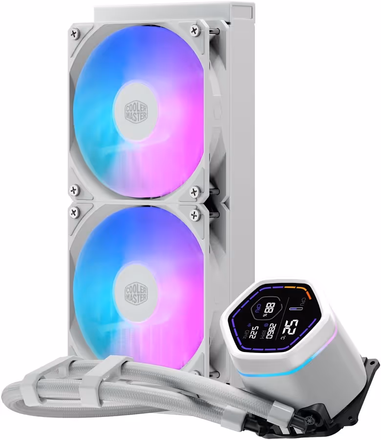 Cooler Master MasterLiquid Core Nex Digital 240 ARGB Blanc - vue 2