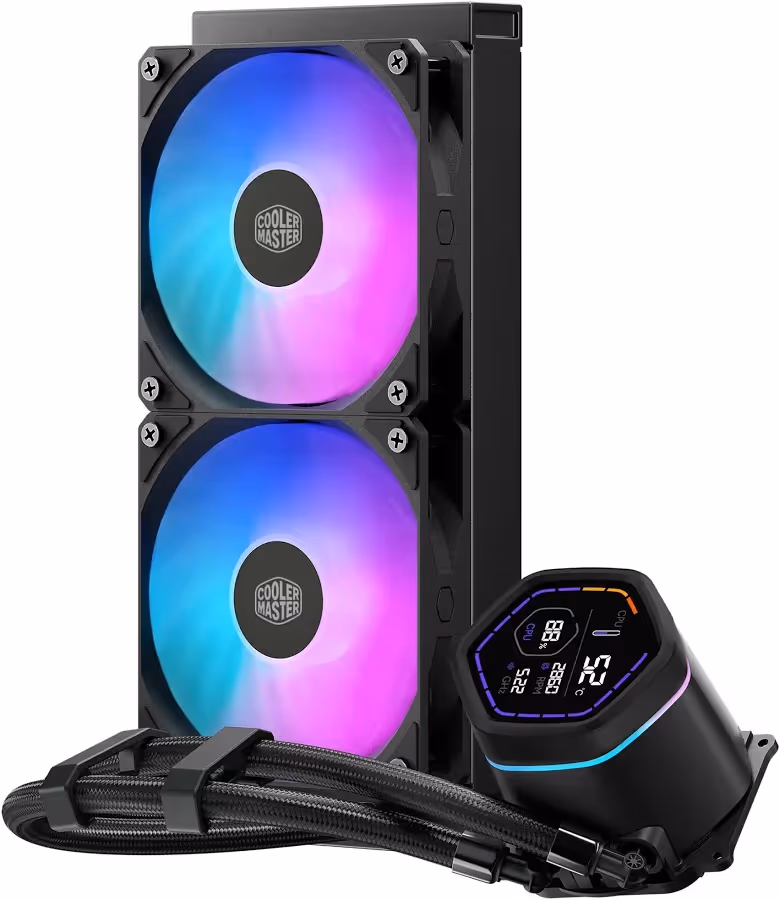 Cooler Master MasterLiquid Core Nex Digital 240 ARGB Noir - vue 2