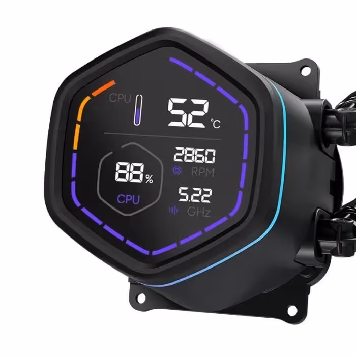 Cooler Master MasterLiquid Core Nex Digital 240 ARGB Noir - vue 5