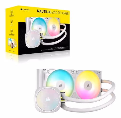Corsair NAUTILUS 240 ARGB Blanc - vue 2