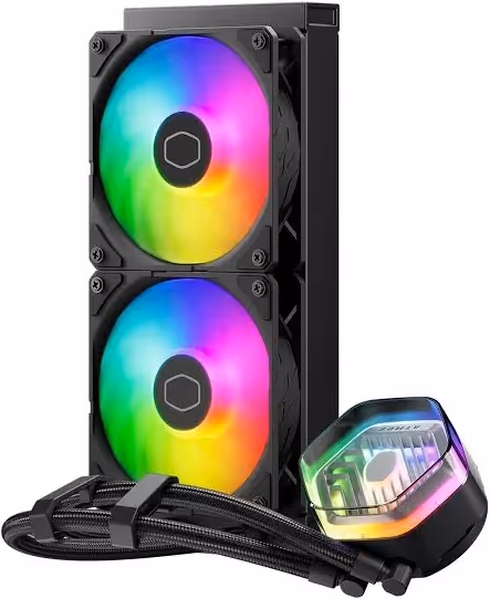Cooler Master MasterLiquid 240 Atmos Noir - vue 3