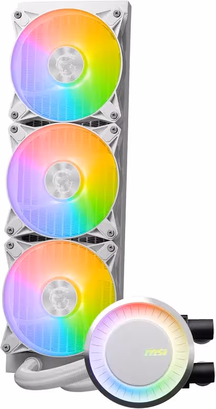 MSI MAG CoreLiquid E360 ARGB 360mm Blanc - vue 4