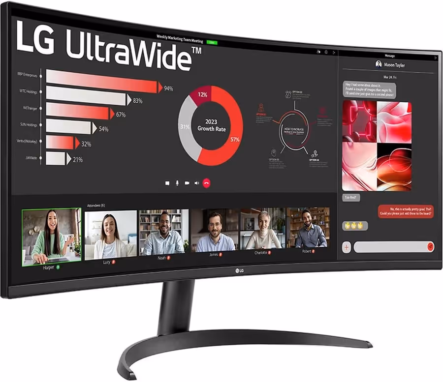 LG UltraWide 34WR50QK-B 34 pouces - vue 2