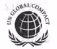 Logo du Global Compact comprenant un globe stylisé entouré de lignes et le texte « THE GLOBAL COMPACT ».