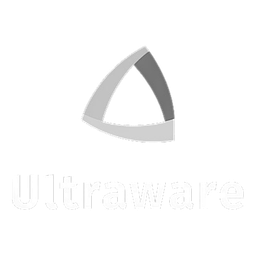 Ultraware company logo with a stylized triangular icon above the text.