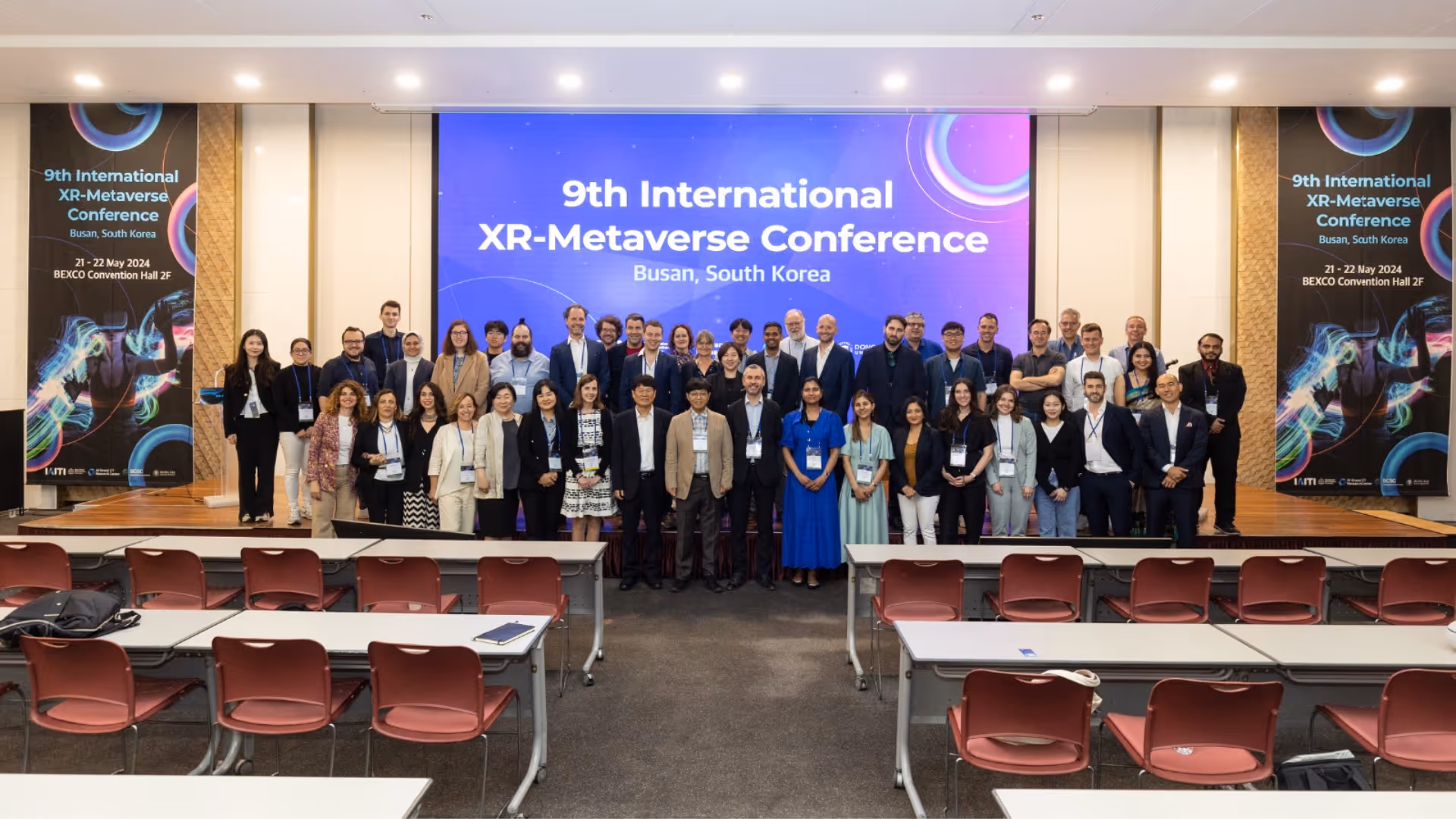 Art Nouveau style event poster for Manifest Art Nouveau: Interiors of Oradea on February 21 at Casa Darvas-La Roche, featuring a decorative staircase photograph and logos of sponsors.