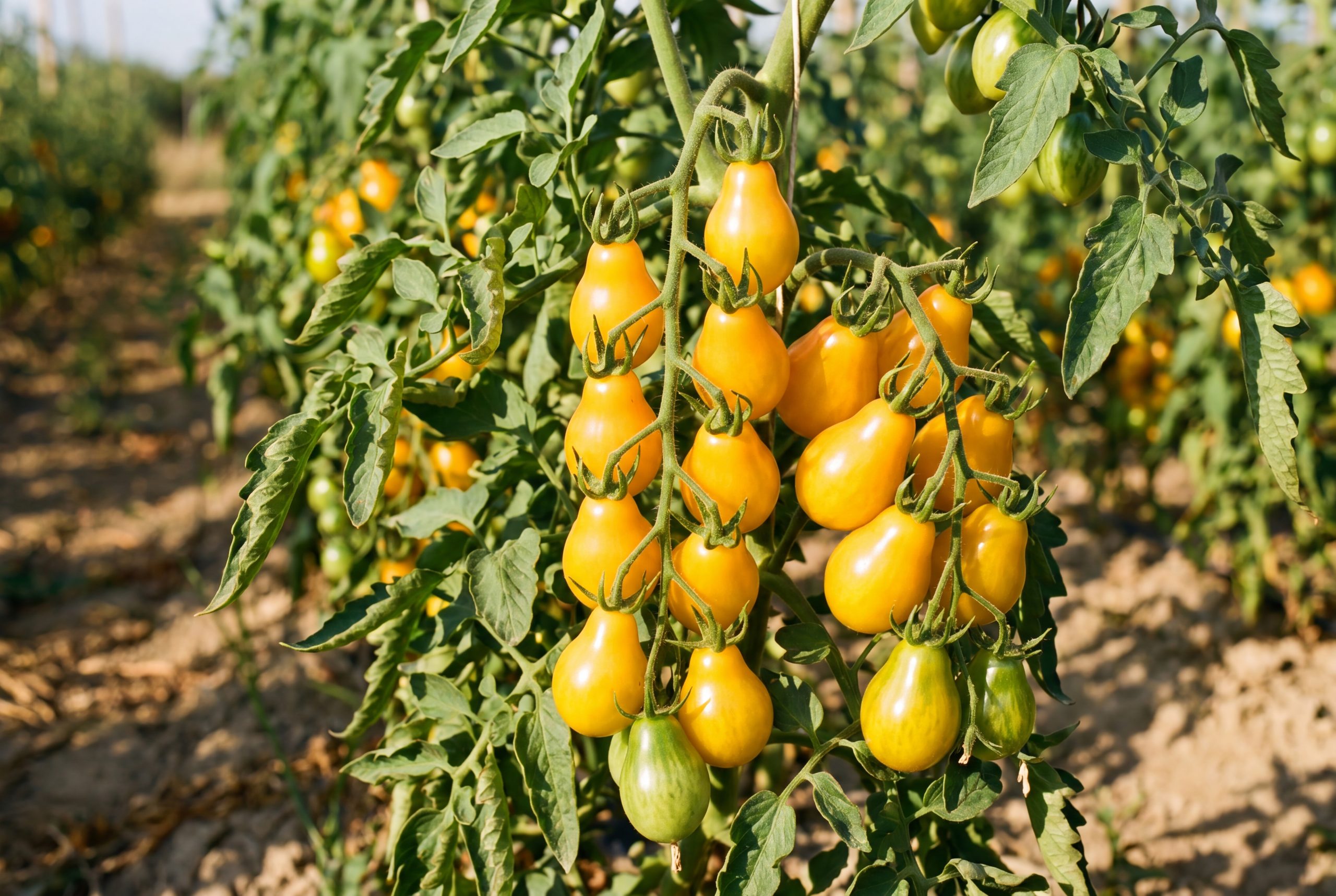 Pomodoro lampadina, raccolto in campo Ideja