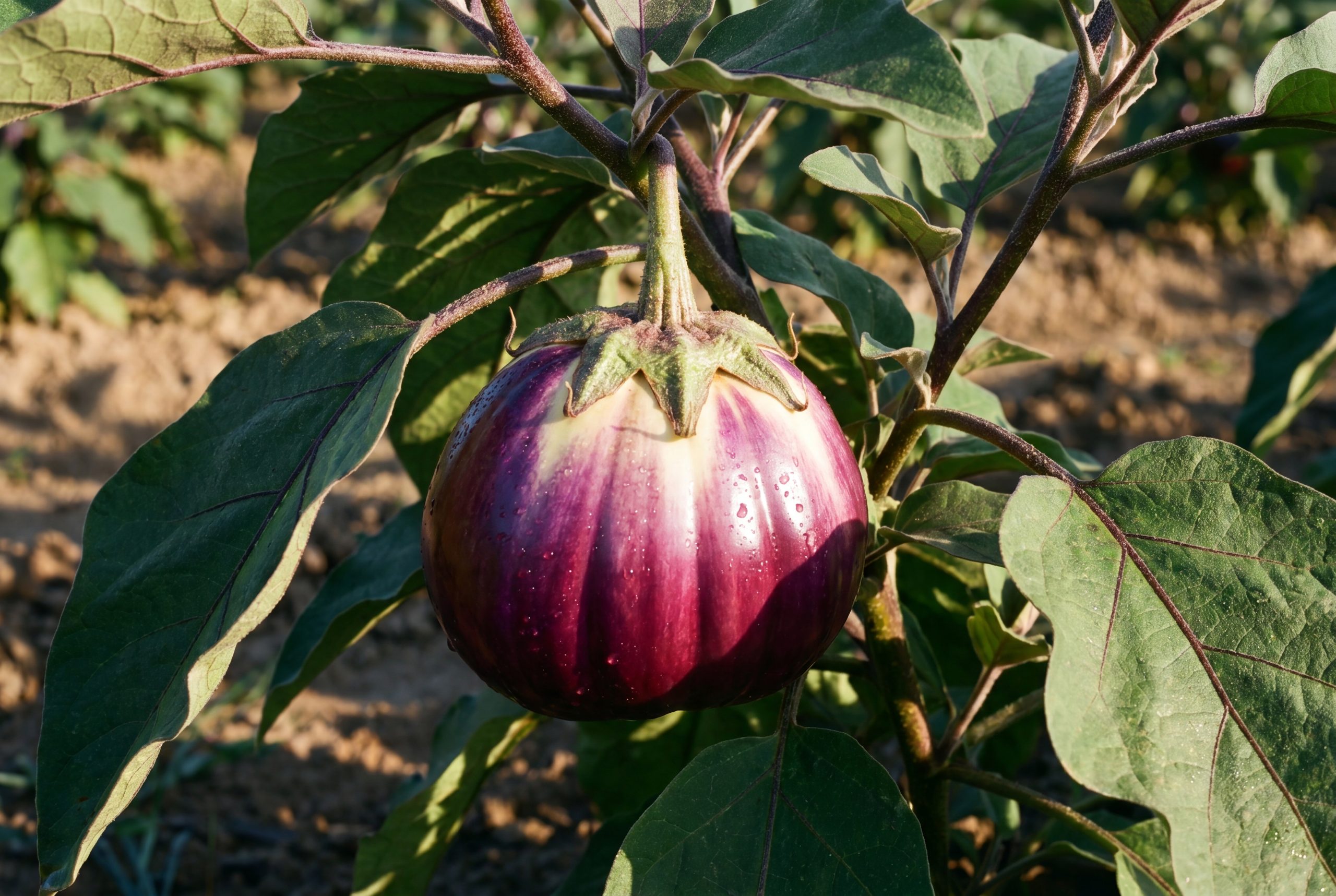 Melanzana Prosperosa, raccolta in campo Ideja