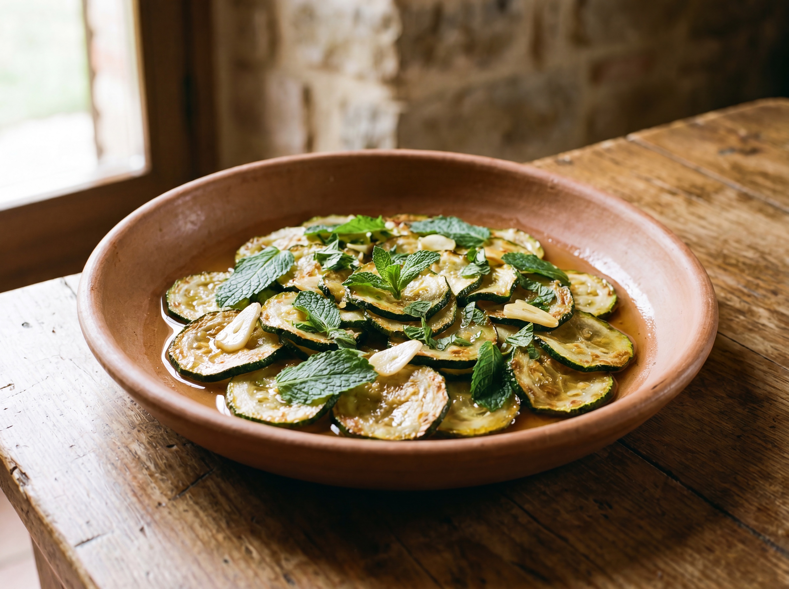 Zucchine alla scapece con menta