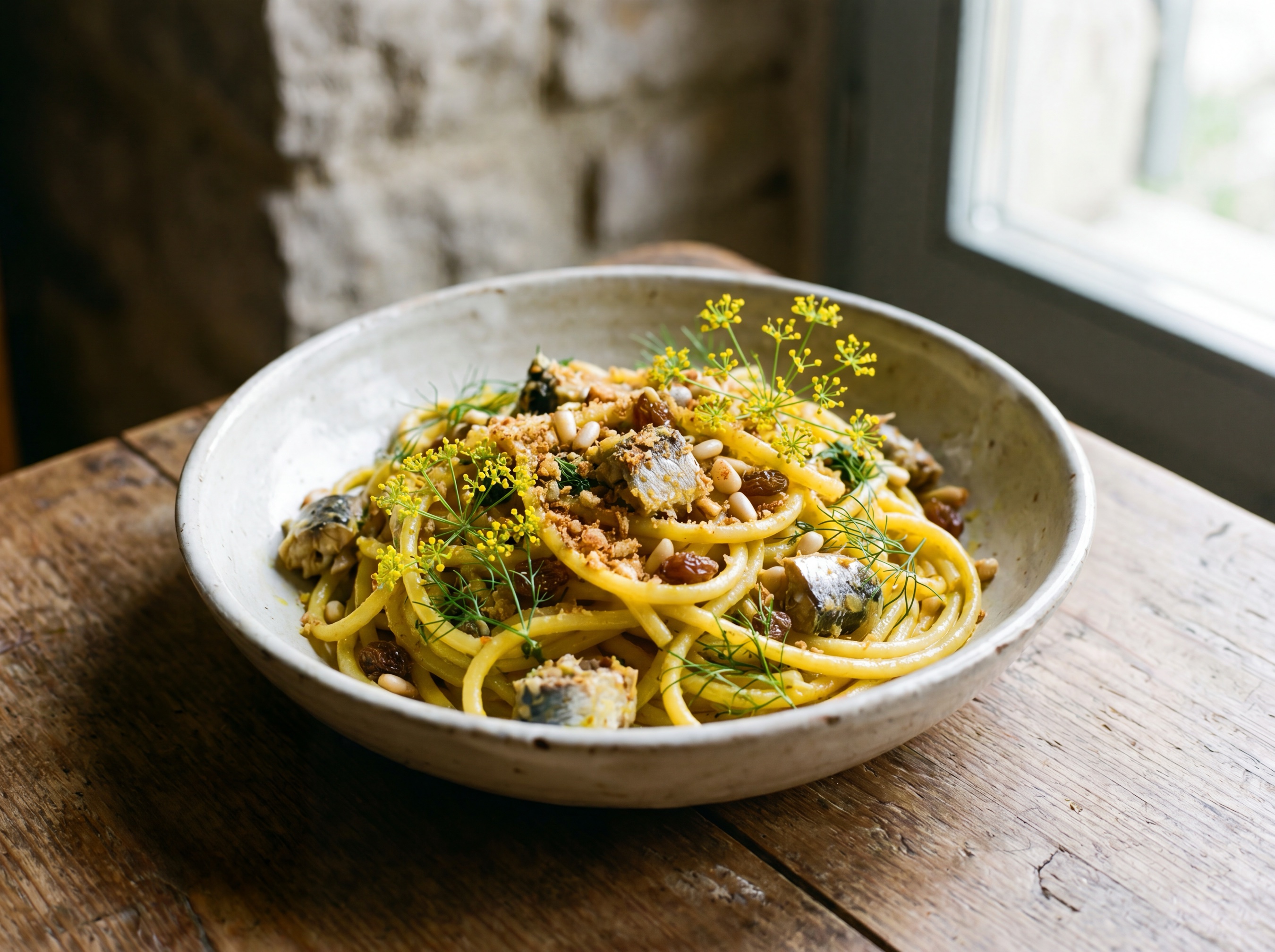 Pasta con le sarde e finocchio selvatico