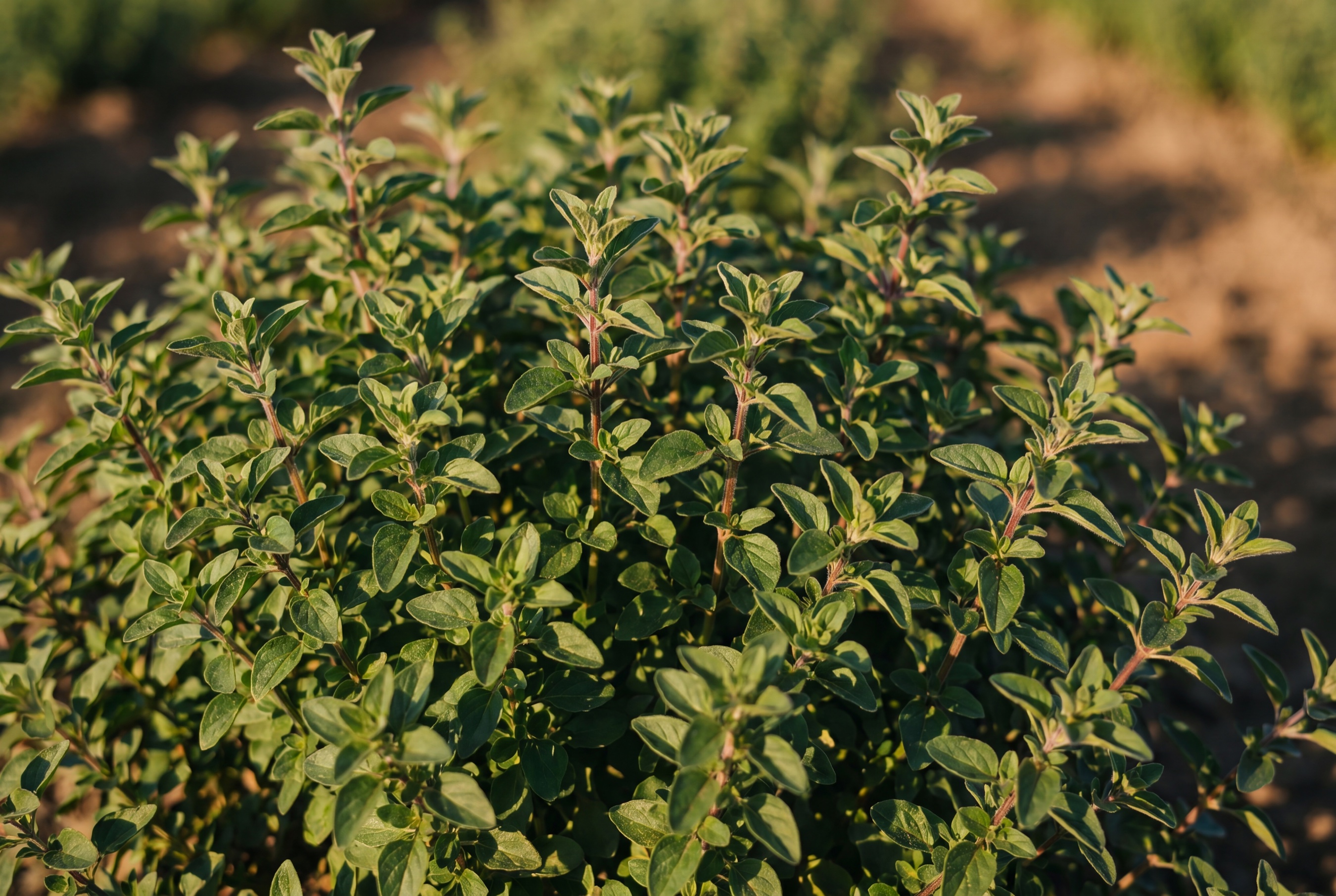 Origano in campo, foglie, Ideja