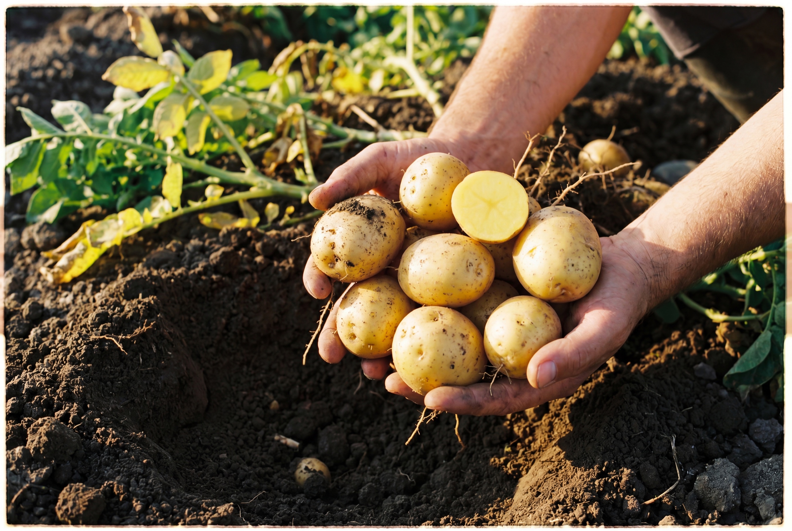Patata Tonda coltivata da Ideja, appena raccolta