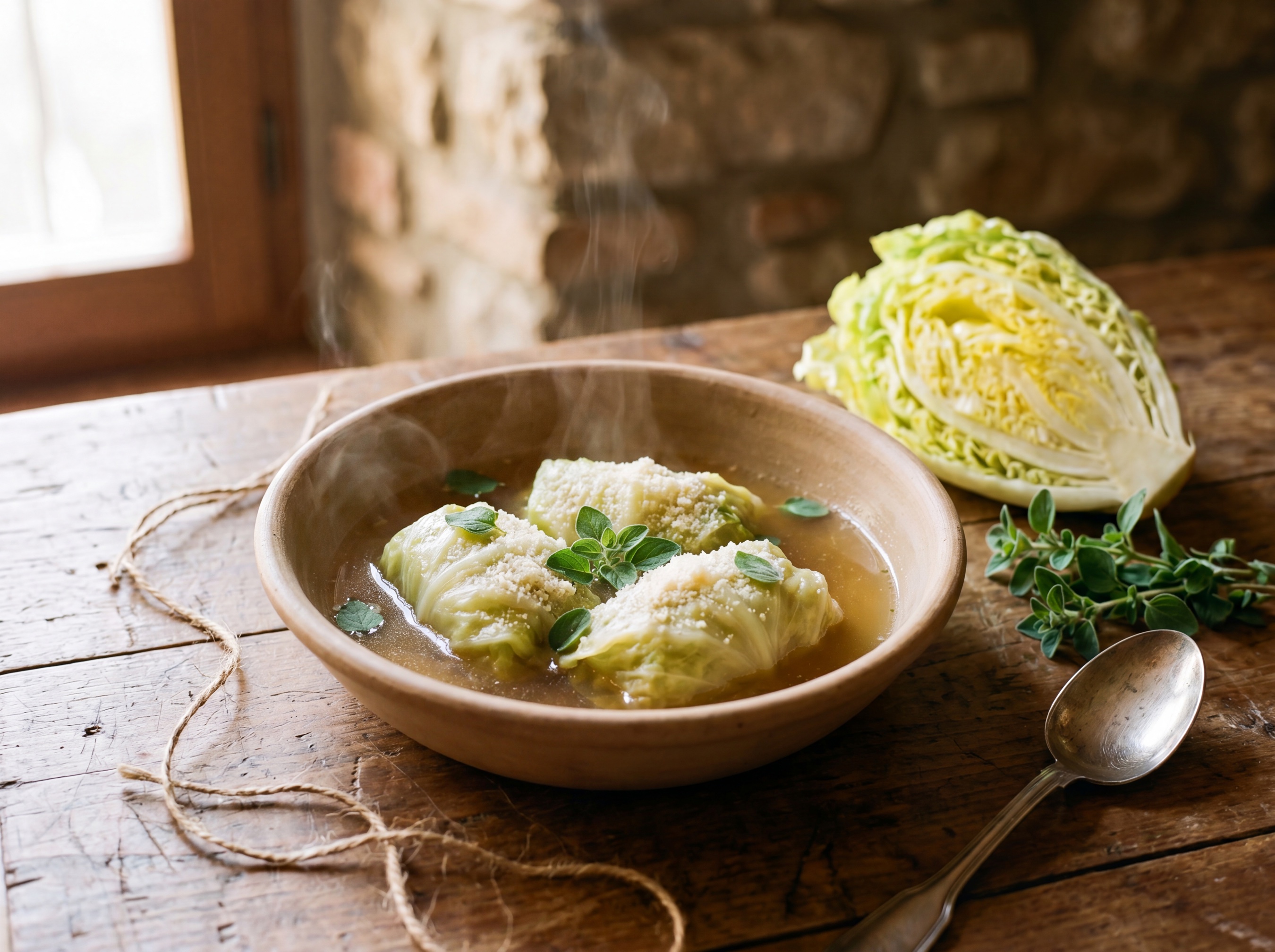 Lattughe ripiene in brodo alla genovese