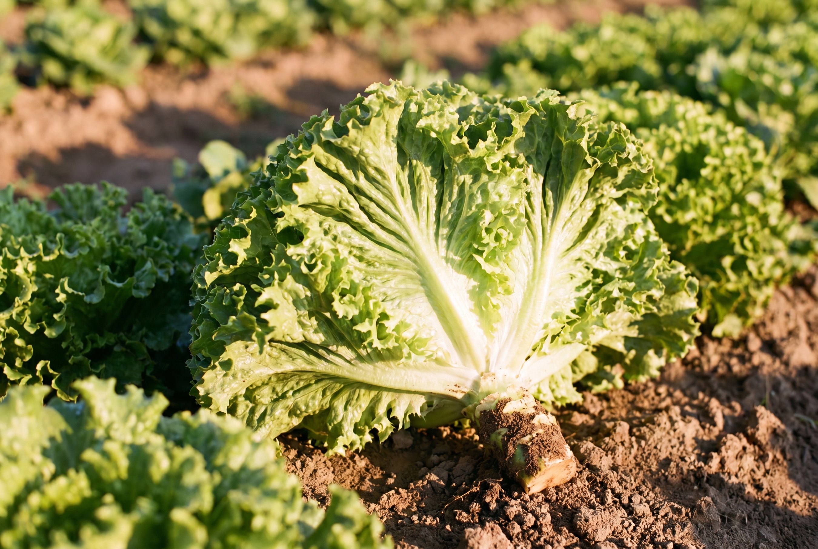 Lattuga Gentilina Verde coltivata da Ideja, in campo
