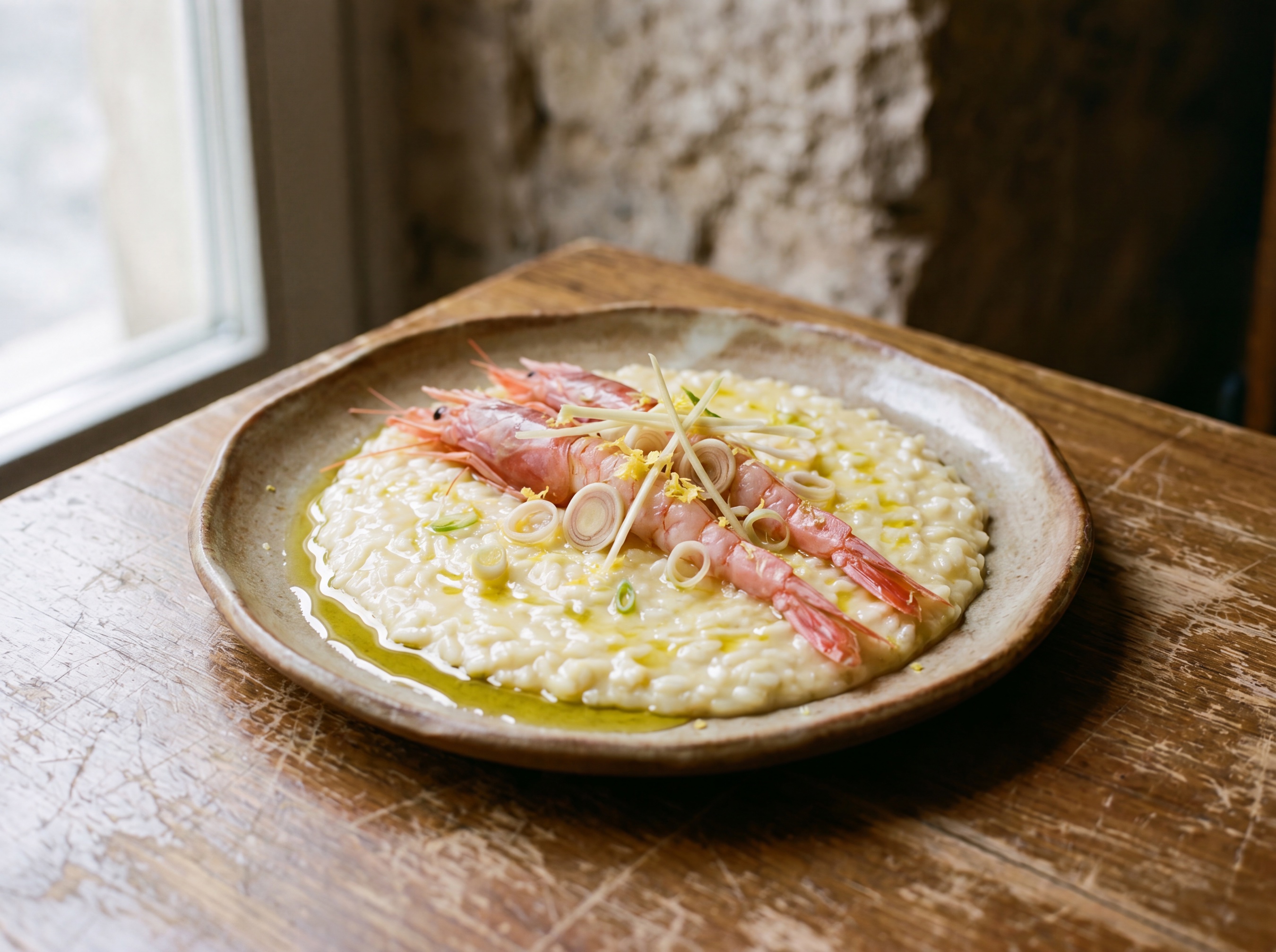 Risotto al limone e lemongrass con gamberi