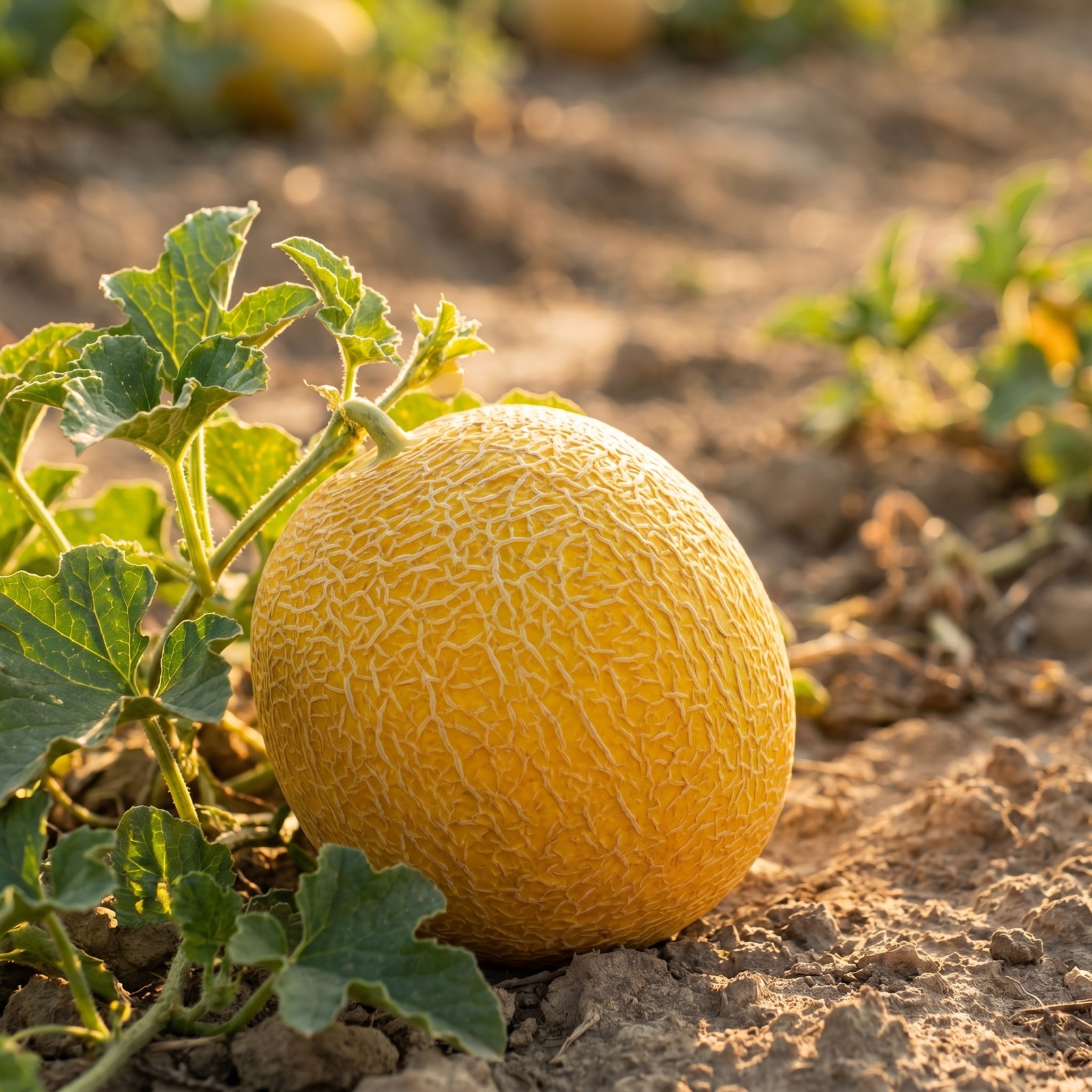 Melone Giallo Minirillo coltivato da Ideja, in campo
