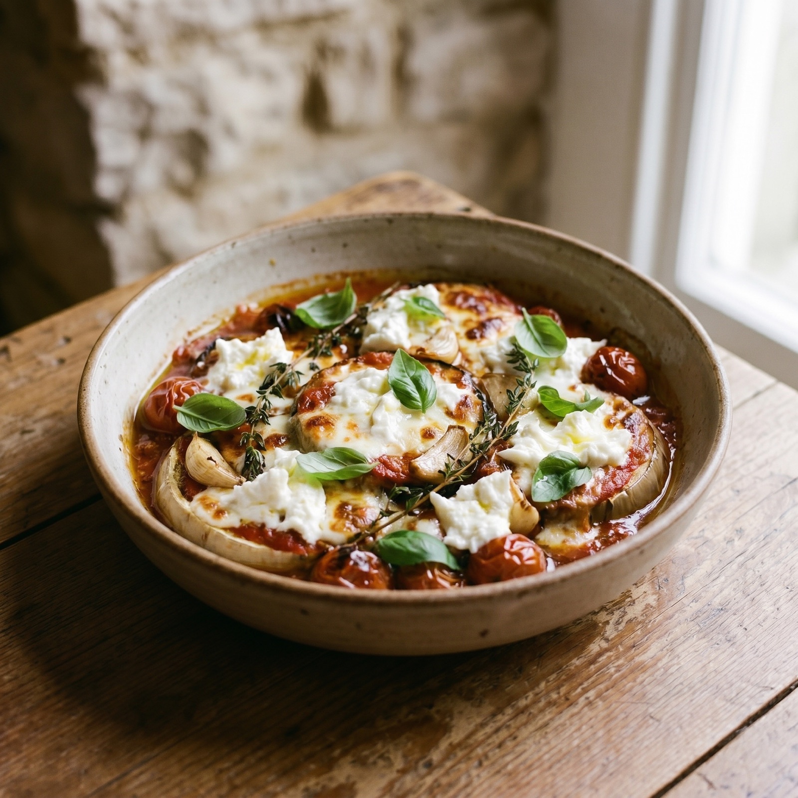Parmigiana di melanzane bianche — Ideja