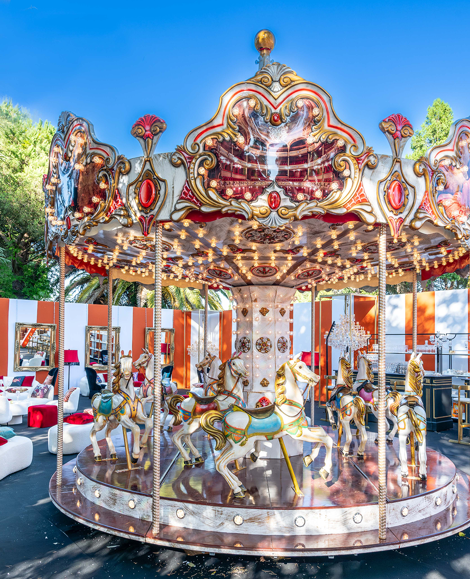 Sunlight shining through hanging white flowers and green leaves in an outdoor setting.