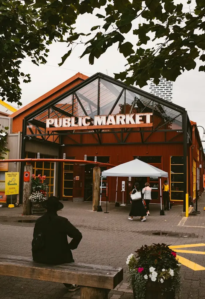Granville Island Public Market near Maritime Market and Marina