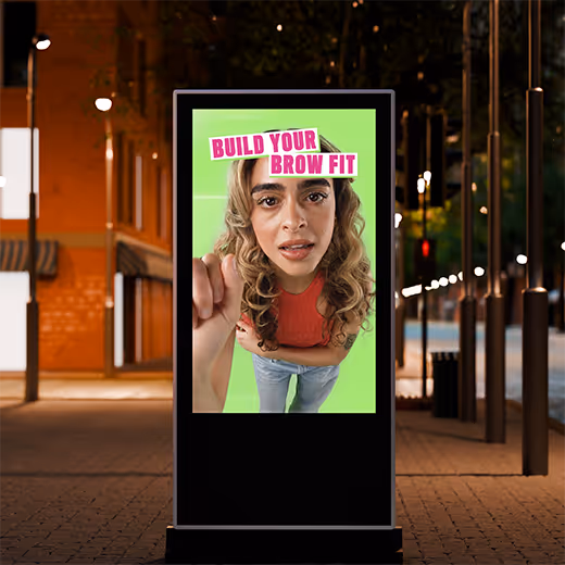 NYX Professional Makeup Build Your Brow Fit out-of-home advertising display on city street