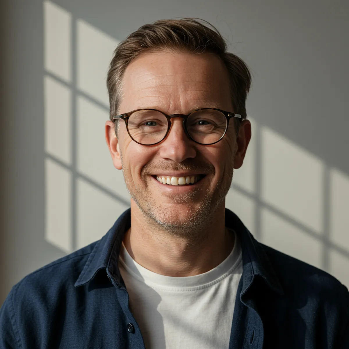 Smiling Man in Sunlight