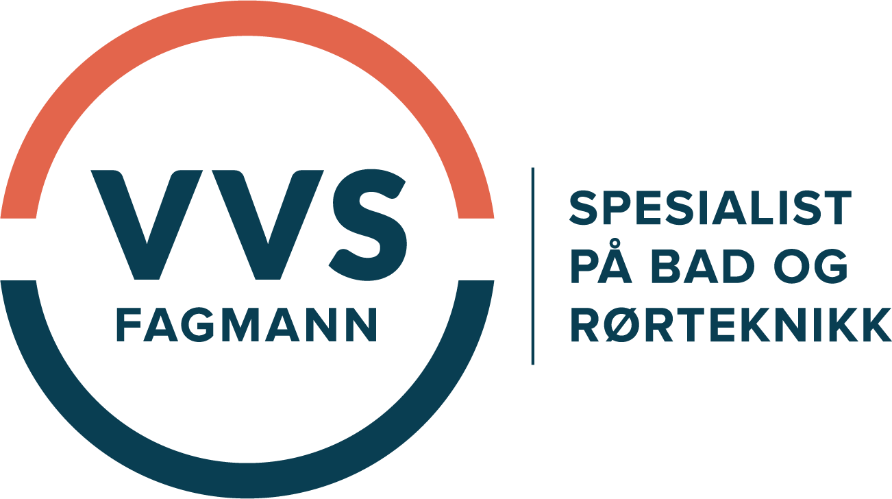 VVS Fagmann-logo og teksten Spesialist på bad og rørteknikk.