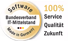 Qualitätssiegel Software Bundesverband IT-Mittelstand, 100% Service Qualität Zukunft