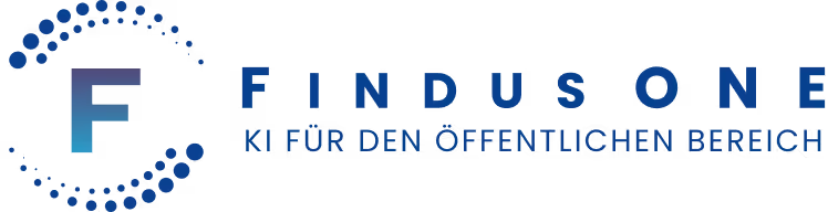 Findus One Wortmarke mit Logo, Branding für Behörden-KI