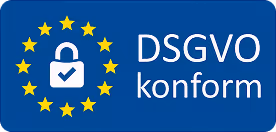 Badge „DSGVO konform“, EU-Datenschutzkonformität von Veritas One