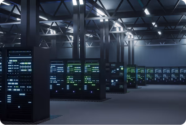 OT-Infrastruktur mit Serverracks und technischer Systemumgebung