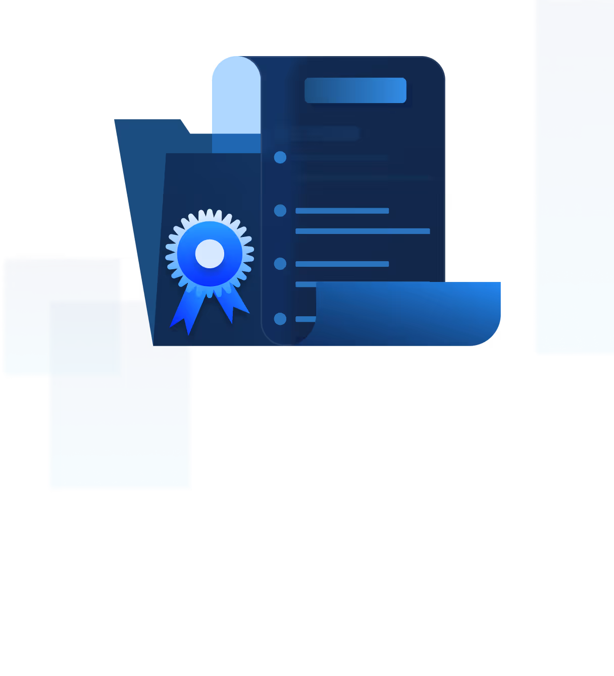 Symbol für dokumentierte Standards und integrierte Nachweise