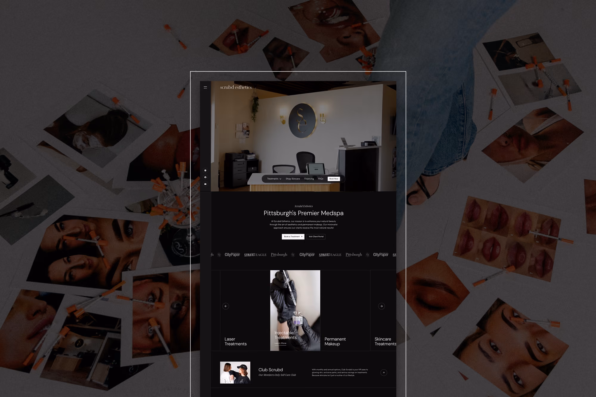 Scrubd Esthetics website designed by The Rebrand Lab