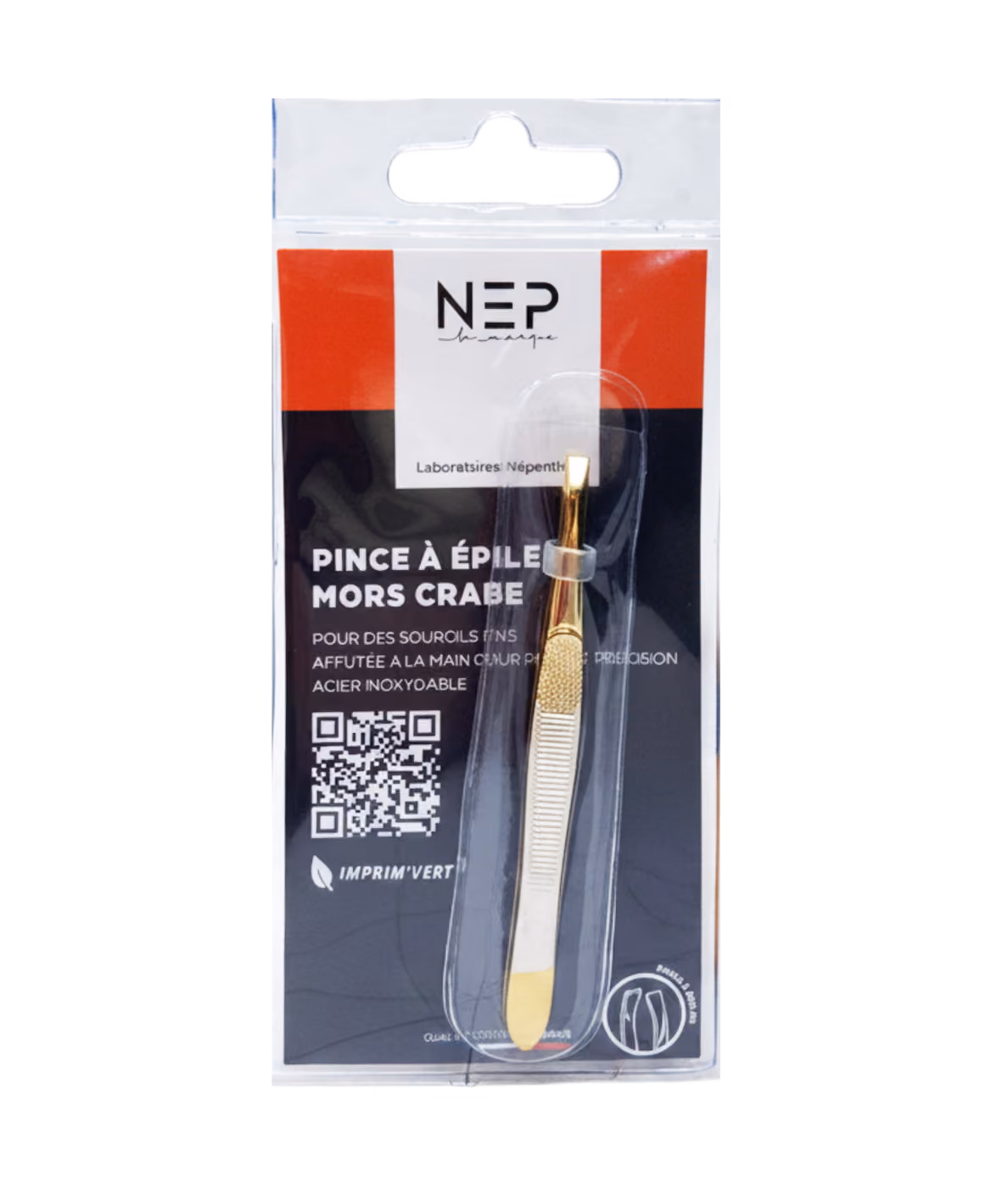Pince à épiler mors crabe NEP