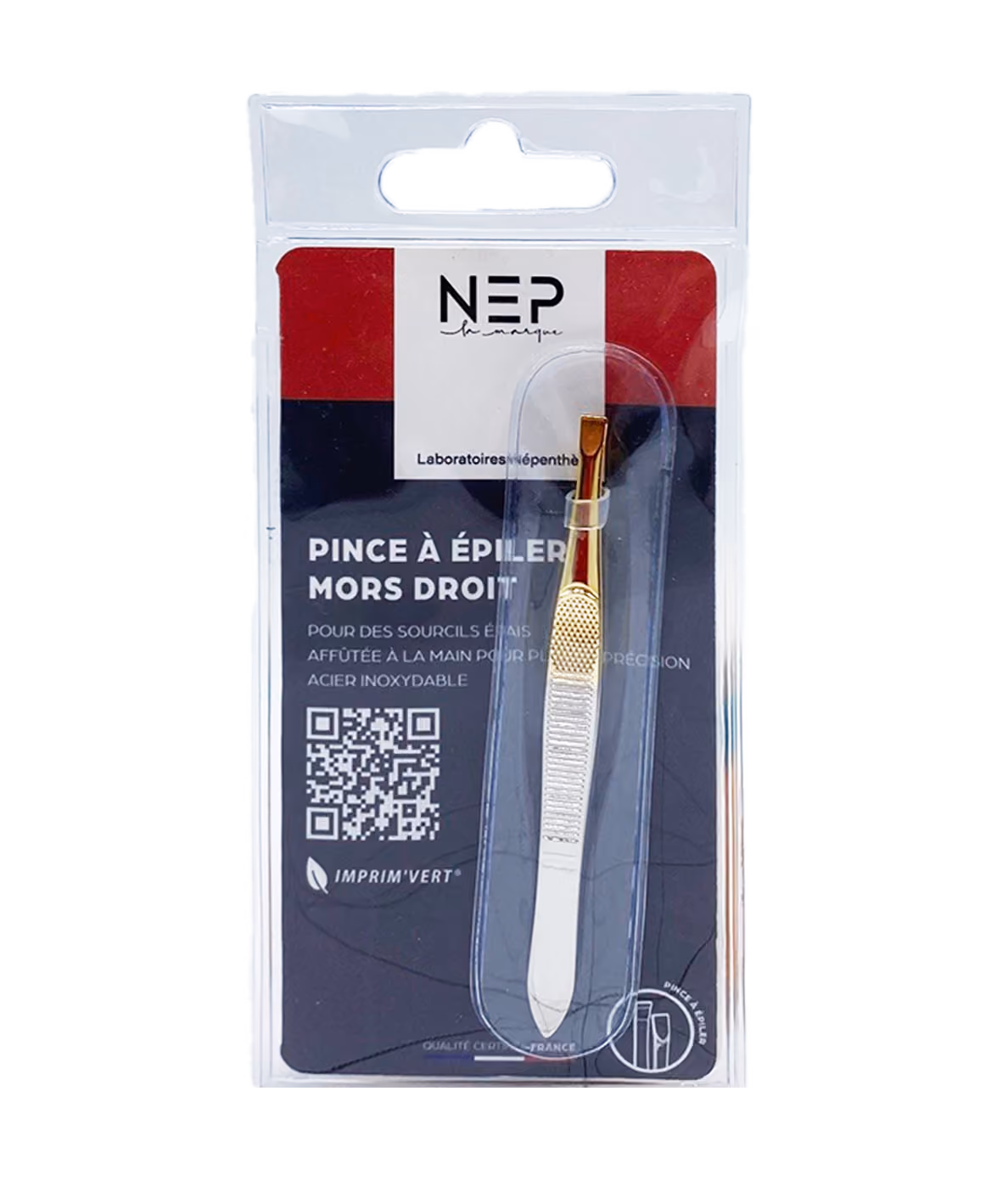 Pince à épiler mors droit NEP