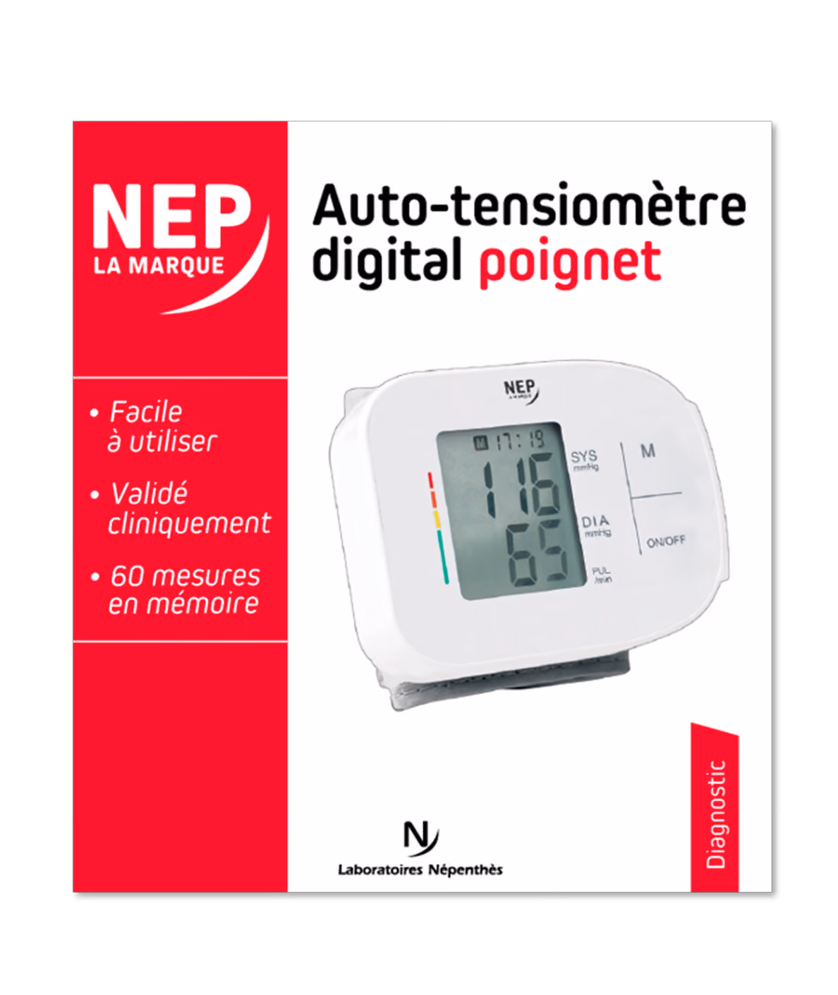 Auto tensiomètre poignet NEP