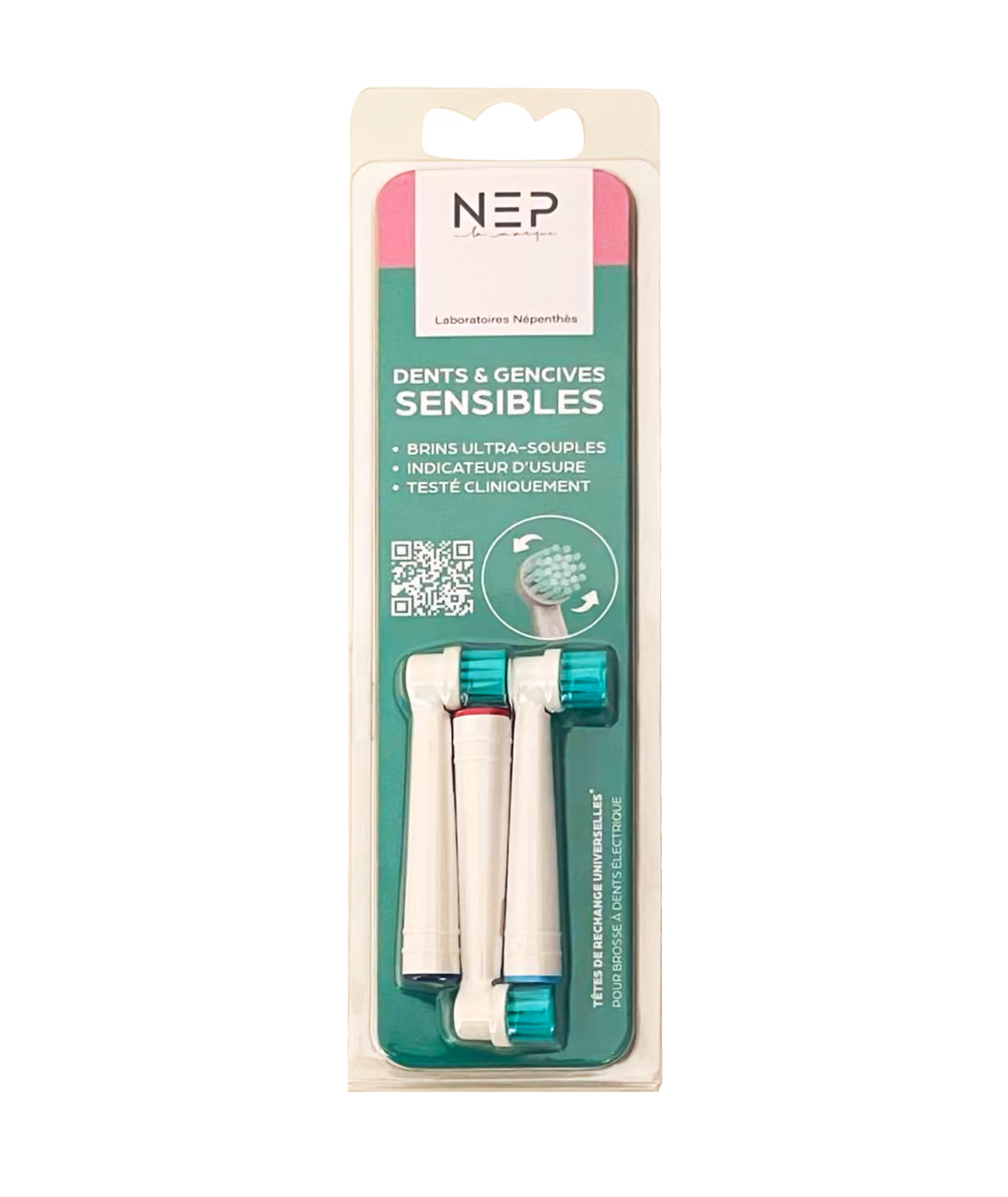 Têtes de Recharge Brosse a Dents Sensitive NEP