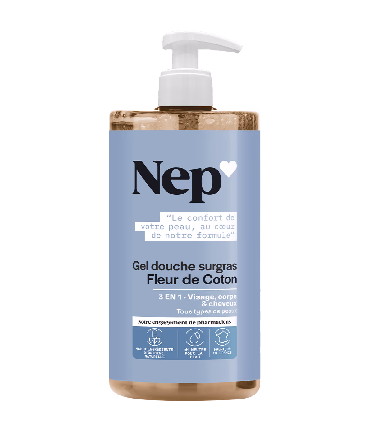 Gel douche surgras Fleur de Coton 1L NEP