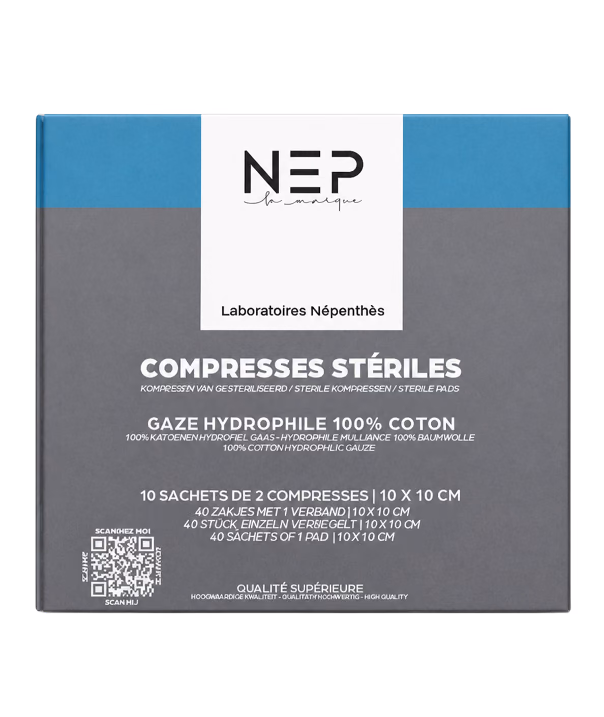 Compresses stériles tissées 10 x 10 cm NEP