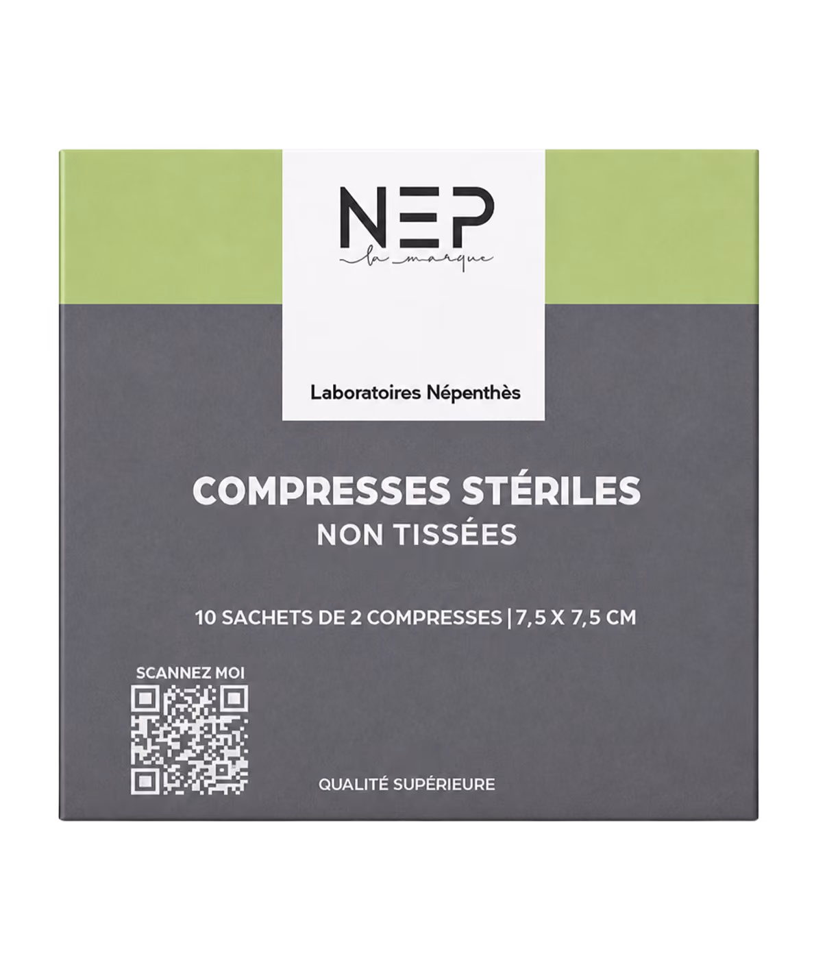 Compresses stériles non tissées 7,5 x 7,5 cm NEP