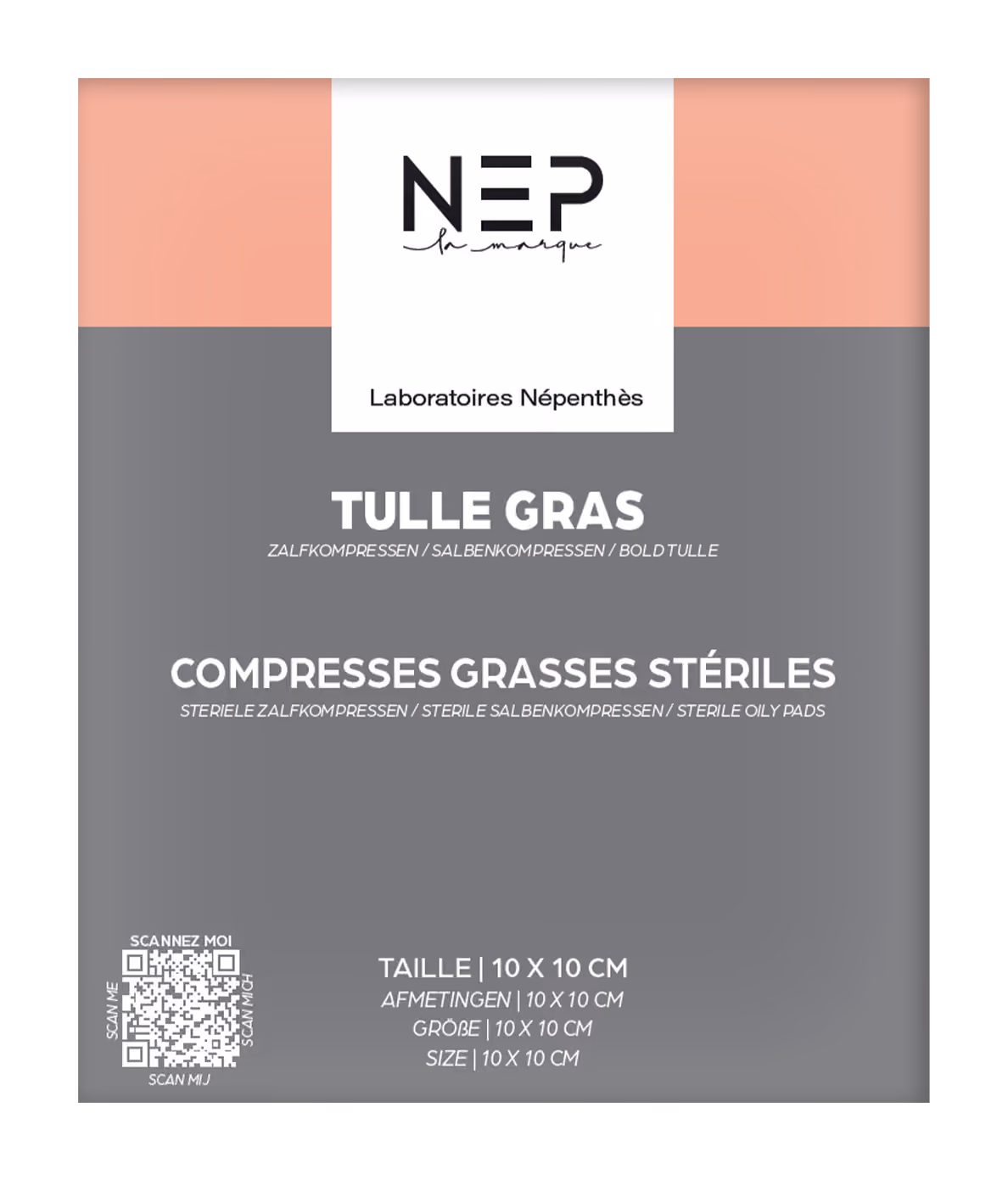 Tulle gras 10x10cm NEP